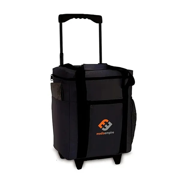 Rolling cooler that will hold 24, 12 oz. cans and includes... from ASI 68507 The Magnet Group / The Bag Factory®