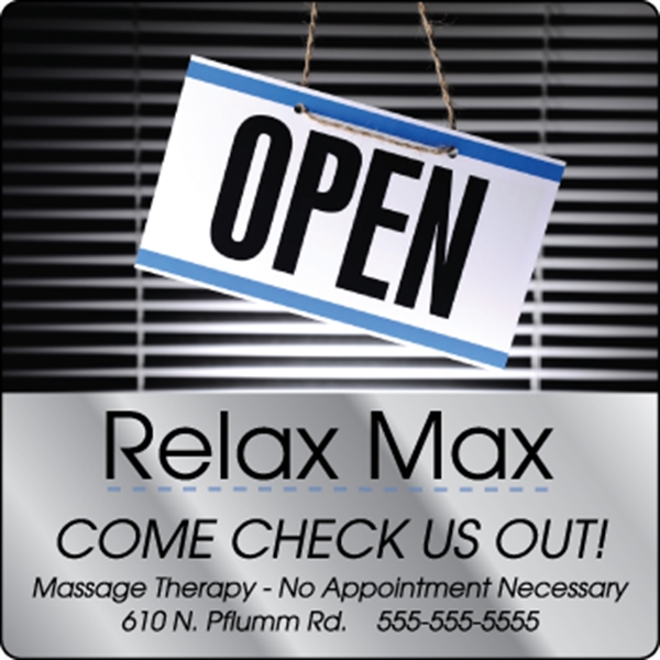 4" x 4" chrome polyester decal with rounded corners and four... from ASI 89910 Stouse, LLC