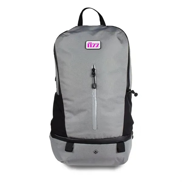 Nomad Eco Backpack with adjustable side pockets, 15.6" laptop capacity, and... from ASI 68507 The Magnet Group / Innovations by Magnet™
