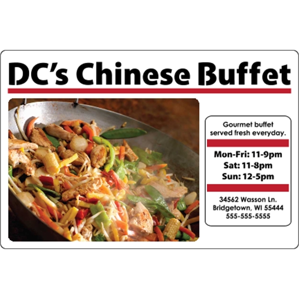 6" x 4" decal with white static stick backing, round corners... from ASI 89910 Stouse, LLC