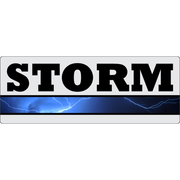 8" x 3" clear polyester decal with rounded corners and four... from ASI 89910 Stouse, LLC