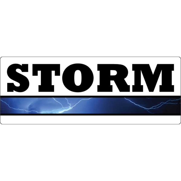 8" x 3" decal with white static stick backing, round corners... from ASI 89910 Stouse, LLC