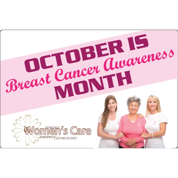 8.25" x 5.5" white vinyl decal with rounded corners and four... from ASI 89910 Stouse, LLC