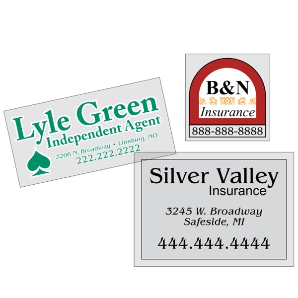 Customizable clear polyester square-cut decal with back adhesive and a one... from ASI 89910 Stouse, LLC