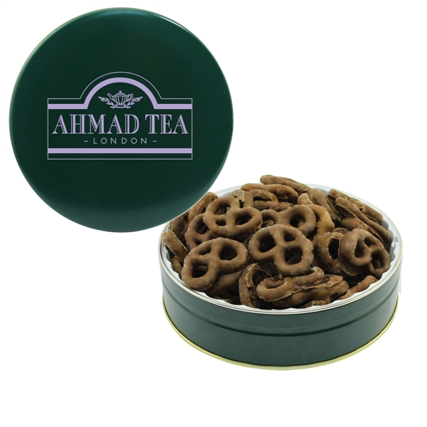Tin filled with multiple filler options of good gift snacks and... from ASI 61125 Hit Promotional Products