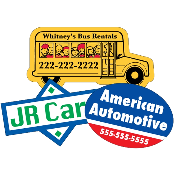 Customizable white vinyl die-cut decal with back adhesive and a one... from ASI 89910 Stouse, LLC