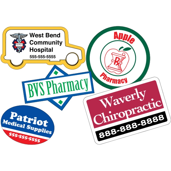 Customizable white vinyl die-cut decal with back adhesive and a one... from ASI 89910 Stouse, LLC