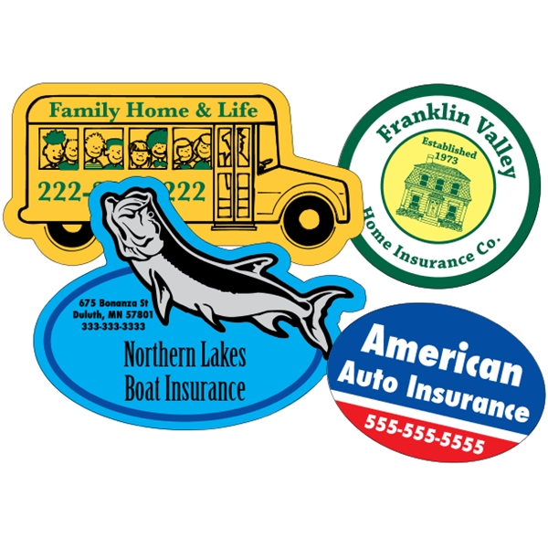 Customizable white vinyl die-cut decal with back adhesive and a one... from ASI 89910 Stouse, LLC