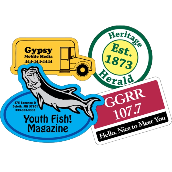 Customizable white vinyl die-cut decal with back adhesive and a one... from ASI 89910 Stouse, LLC