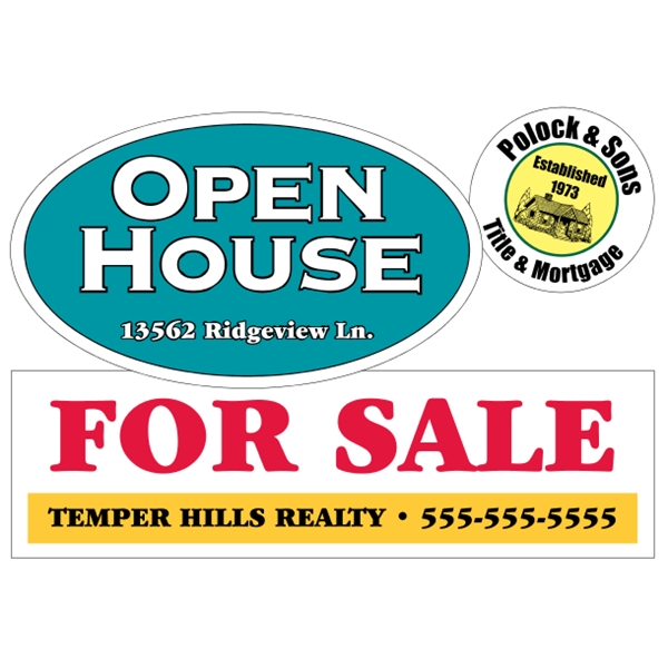 Customizable white vinyl die-cut decal with back adhesive and a one... from ASI 89910 Stouse, LLC