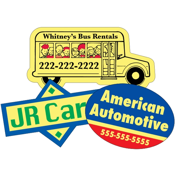 Customizable yellow vinyl die-cut decal with back adhesive and a one... from ASI 89910 Stouse, LLC