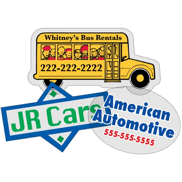 Customizable clear polyester die-cut decal with face adhesive and a one... from ASI 89910 Stouse, LLC