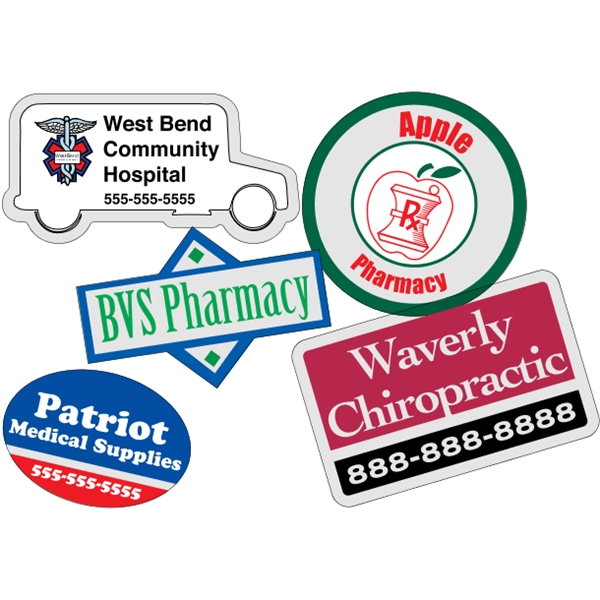 Customizable clear polyester die-cut decal with face adhesive and a one... from ASI 89910 Stouse, LLC