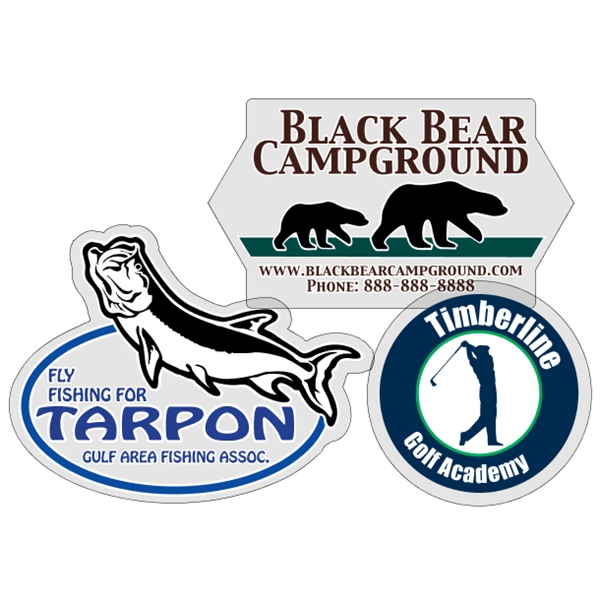 Customizable clear polyester die-cut decal with face adhesive and a one... from ASI 89910 Stouse, LLC