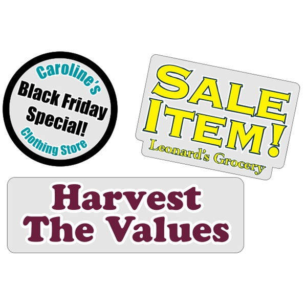 Customizable clear polyester die-cut decal with face adhesive and a one... from ASI 89910 Stouse, LLC