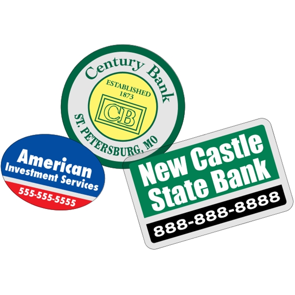 Customizable clear polyester die-cut decal with back adhesive and a one... from ASI 89910 Stouse, LLC