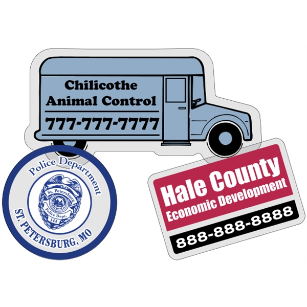 Customizable clear polyester die-cut decal with back adhesive and a one... from ASI 89910 Stouse, LLC