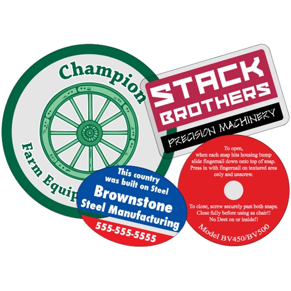 Customizable clear polyester die-cut decal with back adhesive and a one... from ASI 89910 Stouse, LLC