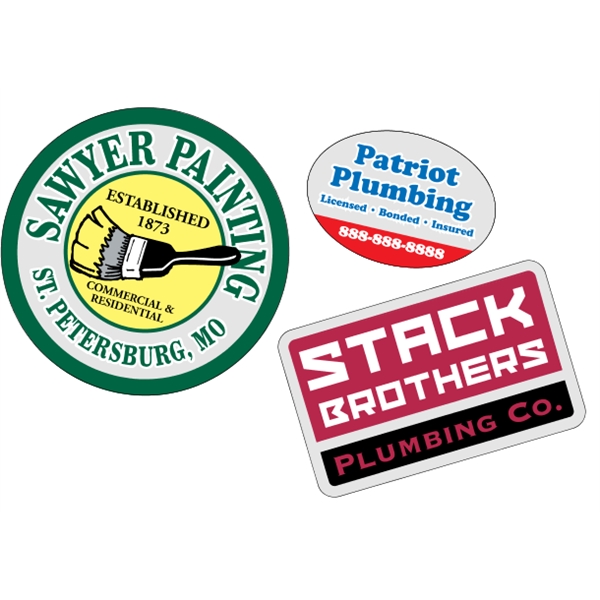 Customizable clear polyester die-cut decal with back adhesive and a one... from ASI 89910 Stouse, LLC