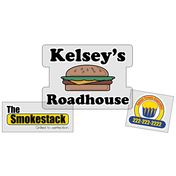 Clear static stick decal (static on face) are intended for indoor... from ASI 89910 Stouse, LLC