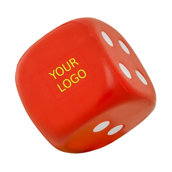 Dice shape stress relief ball plus 1 color silkscreen imprint on... from ASI 37218 Athena Promo (tm)