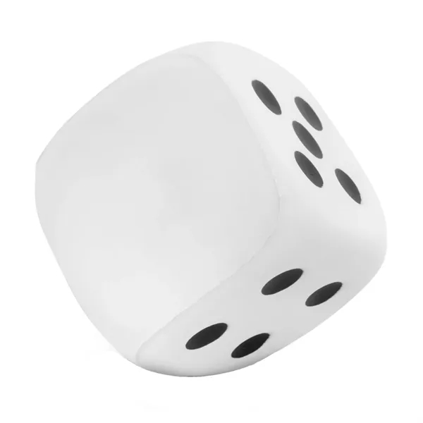 Dice shape stress relief ball plus 1 color silkscreen imprint on... from ASI 37218 Athena Promo (tm)