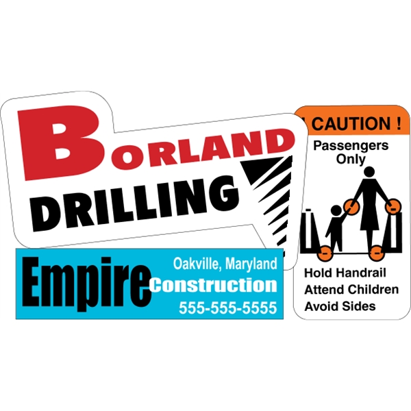 Overlaminated white vinyl decals are suitable for indoor or outdoor use.... from ASI 89910 Stouse, LLC