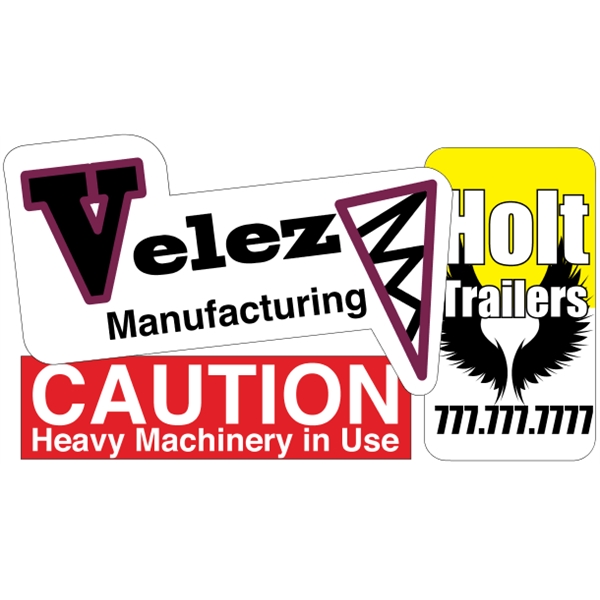 Overlaminated white vinyl decals are suitable for indoor or outdoor use.... from ASI 89910 Stouse, LLC