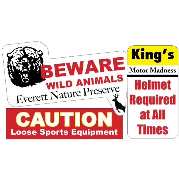 Overlaminated white vinyl decals are suitable for indoor or outdoor use.... from ASI 89910 Stouse, LLC