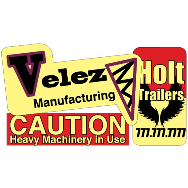 Overlaminated yellow vinyl decals are suitable for indoor or outdoor use.... from ASI 89910 Stouse, LLC