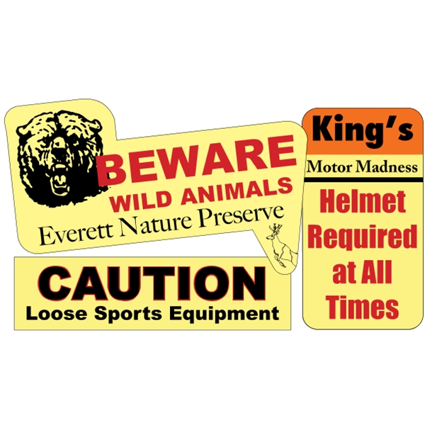 Overlaminated yellow vinyl decals are suitable for indoor or outdoor use.... from ASI 89910 Stouse, LLC