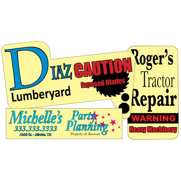 Overlaminated yellow vinyl decals are suitable for indoor or outdoor use.... from ASI 89910 Stouse, LLC