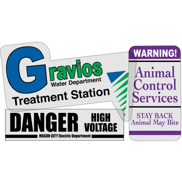 Overlaminated clear polyester decals are suitable for indoor or outdoor use.... from ASI 89910 Stouse, LLC