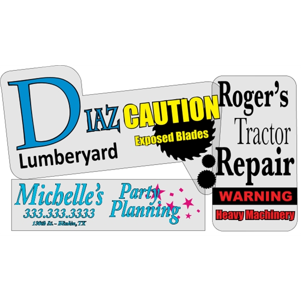 Overlaminated clear polyester decals are suitable for indoor or outdoor use.... from ASI 89910 Stouse, LLC