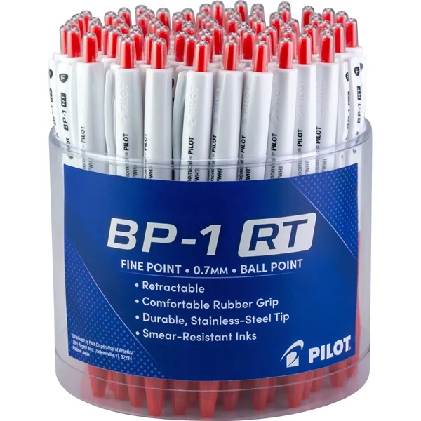 Retractable, ball point pen.  White barrel pen available in Black,... from ASI 78110 Pilot Corporation Of America