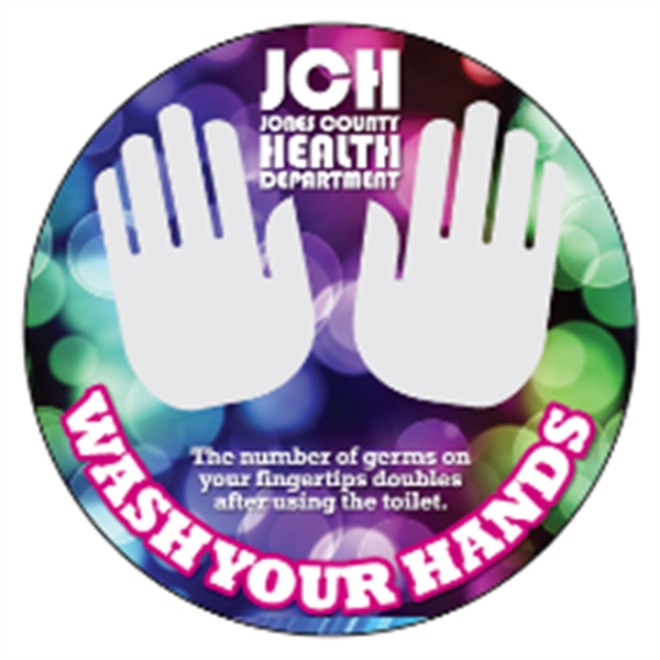 Custom indoor labels made of clear static stick with back application... from ASI 89910 Stouse, LLC