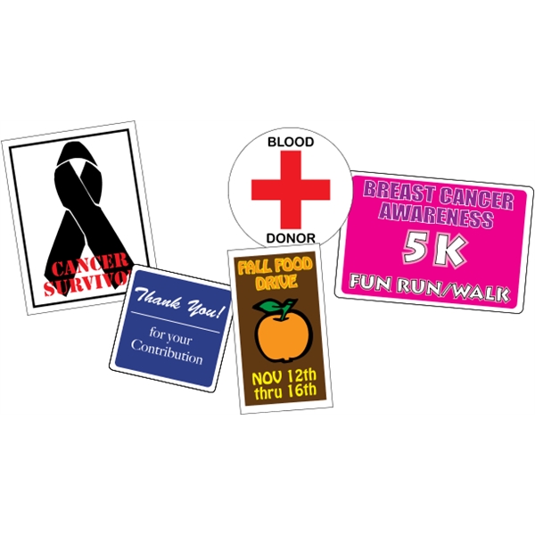 Opaque white vinyl decals (back adhesive) are suitable for indoor or... from ASI 89910 Stouse, LLC