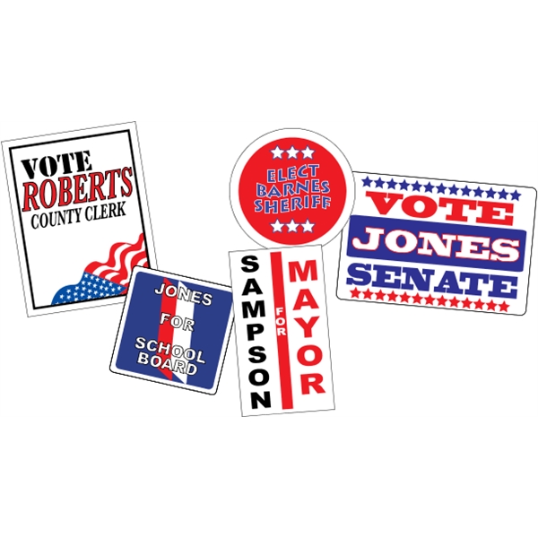 Removable white vinyl decal with back adhesive and a one color... from ASI 89910 Stouse, LLC