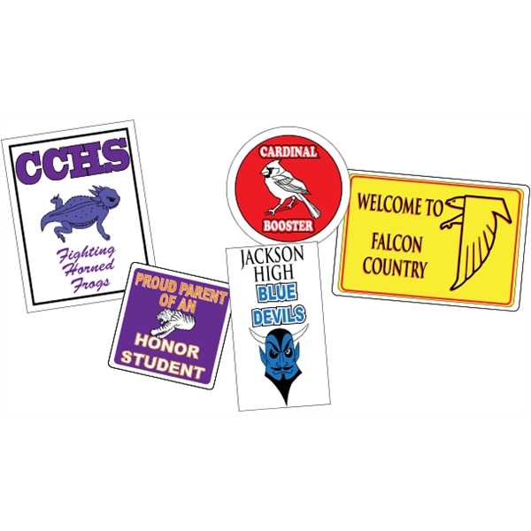 Removable white vinyl decal with back adhesive and a one color... from ASI 89910 Stouse, LLC