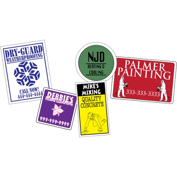 Removable white vinyl decal with back adhesive and a one color... from ASI 89910 Stouse, LLC