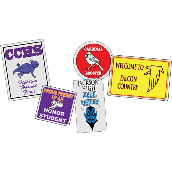 Removable clear vinyl decal with face adhesive and a one color... from ASI 89910 Stouse, LLC