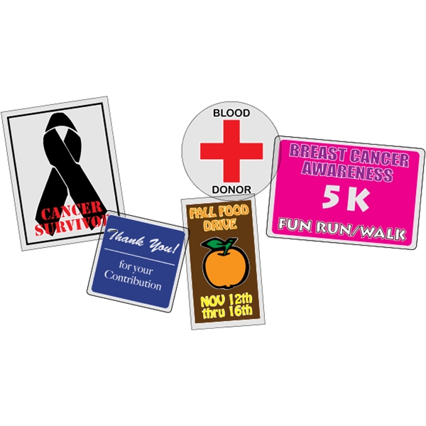 Removable clear vinyl decal with back adhesive and a one color... from ASI 89910 Stouse, LLC