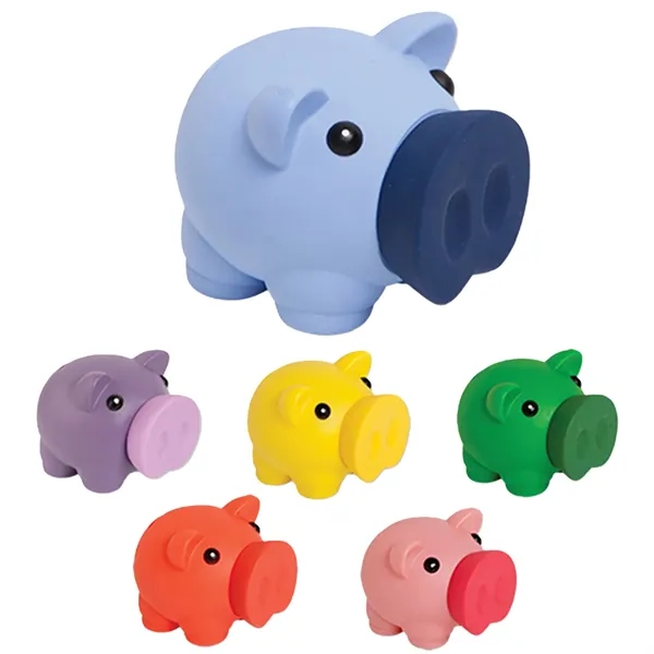 Large nose piggy bank with removable snout with 1 color pad... from ASI 37218 Athena Promo (tm)