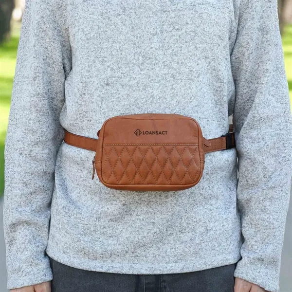 Brea Canyon Leather Cross Body Bag features organized pockets, an adjustable... from ASI 61966 HPG / Beacon Promotions