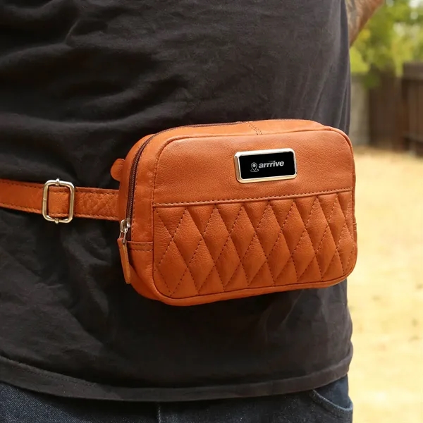 Brea Canyon Leather Cross Body Bag features organized pockets, an adjustable... from ASI 61966 HPG / Beacon Promotions