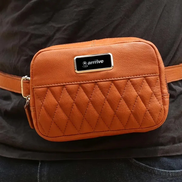 Brea Canyon Leather Cross Body Bag features organized pockets, an adjustable... from ASI 61966 HPG / Beacon Promotions