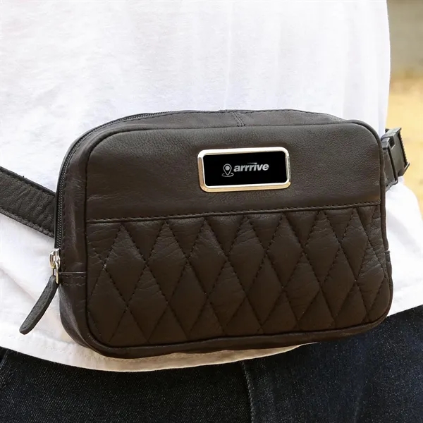 Brea Canyon Leather Cross Body Bag features organized pockets, an adjustable... from ASI 61966 HPG / Beacon Promotions