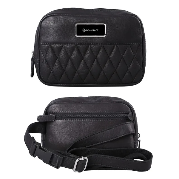 Brea Canyon Leather Cross Body Bag features organized pockets, an adjustable... from ASI 61966 HPG / Beacon Promotions