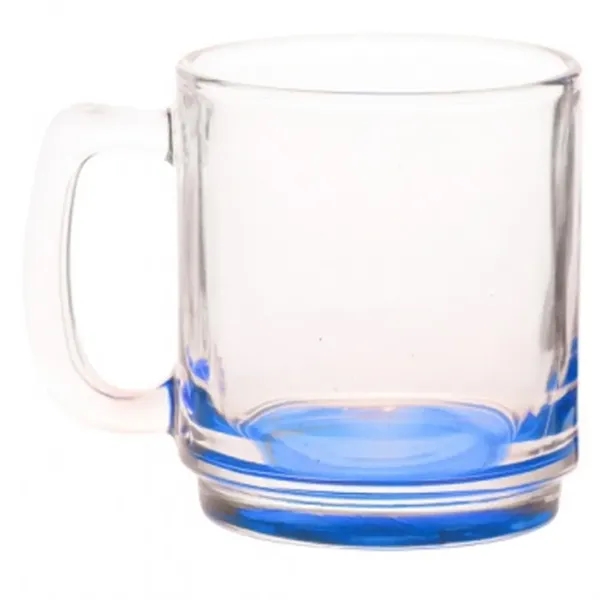 Clear 9 oz. glass coffee mug with smooth sides and oversized... from ASI 39552 BEL Promo