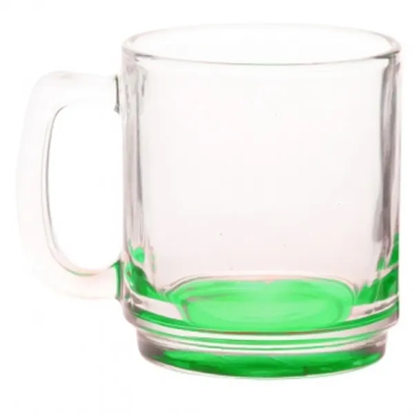 Clear 9 oz. glass coffee mug with smooth sides and oversized... from ASI 39552 BEL Promo
